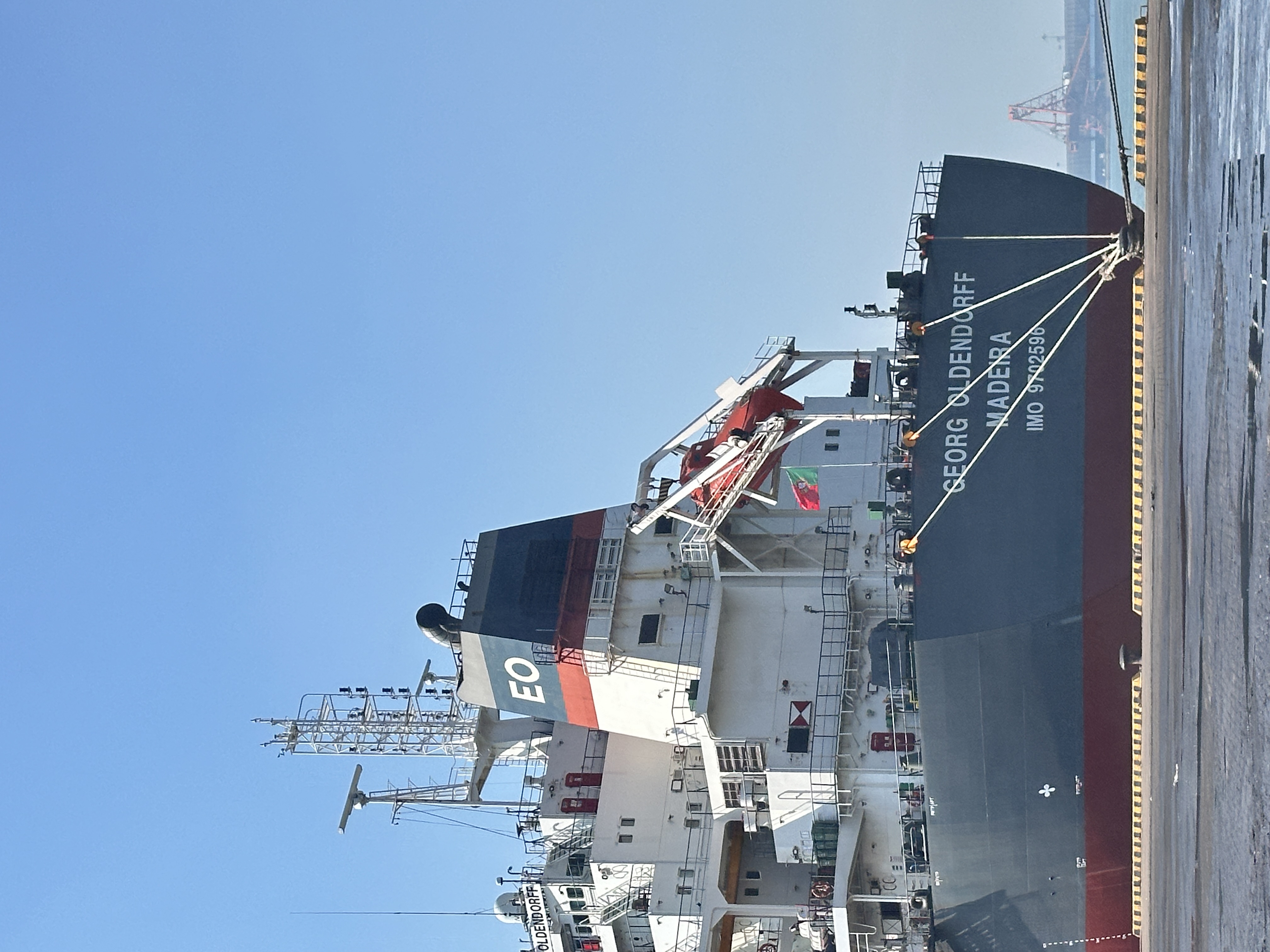 Dry bulk vessel and cementitious materials terminal editorial image