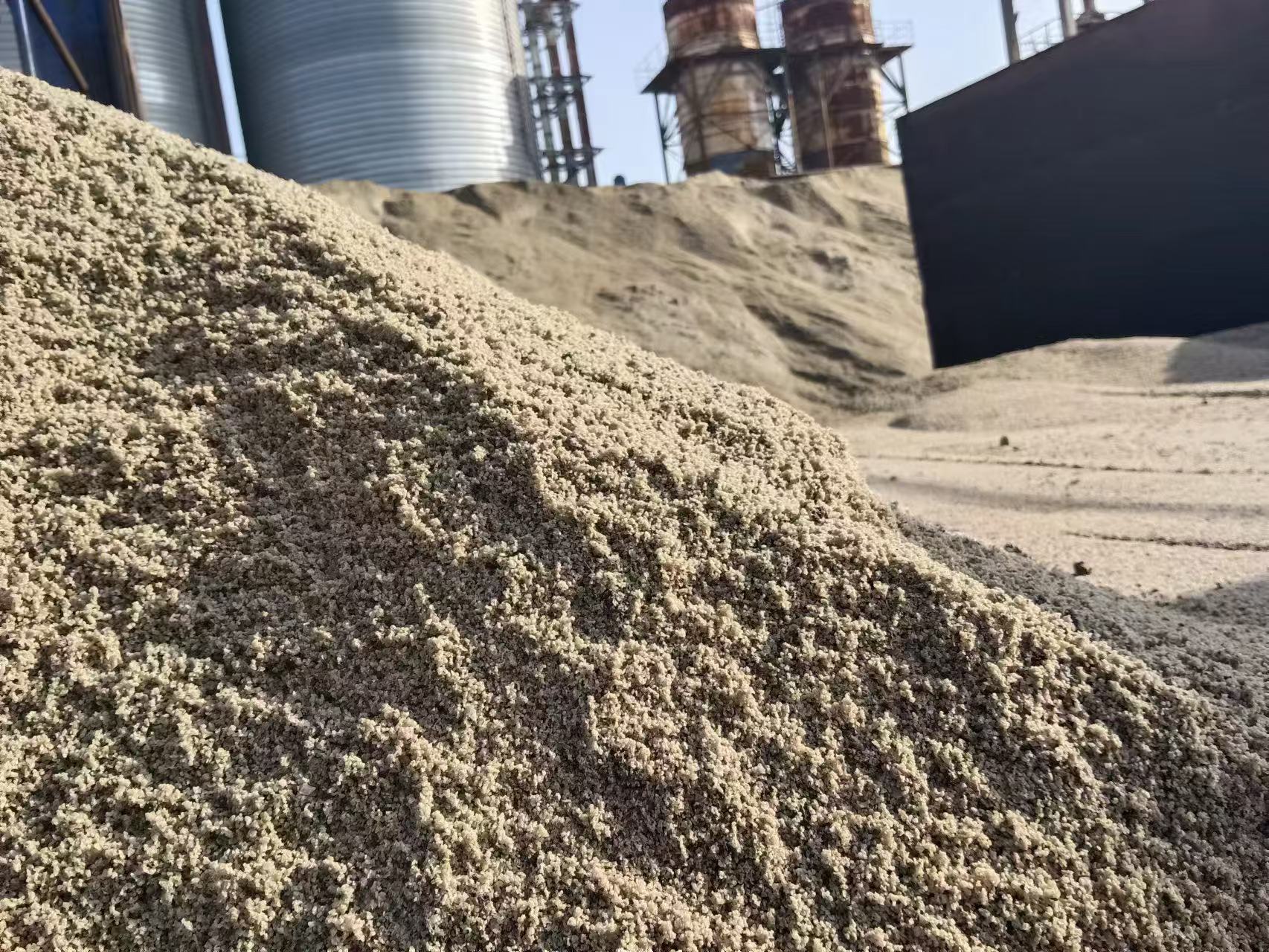 Steelmaking slag granules and fine powder prepared for cement use with bulk logistics context