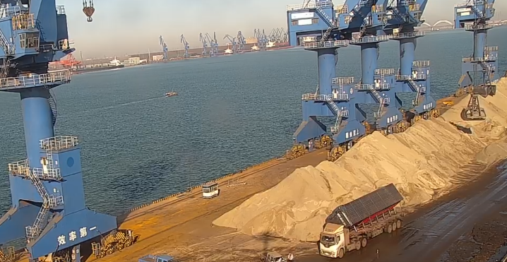 Port frontage and berth readiness for cementitious material exports