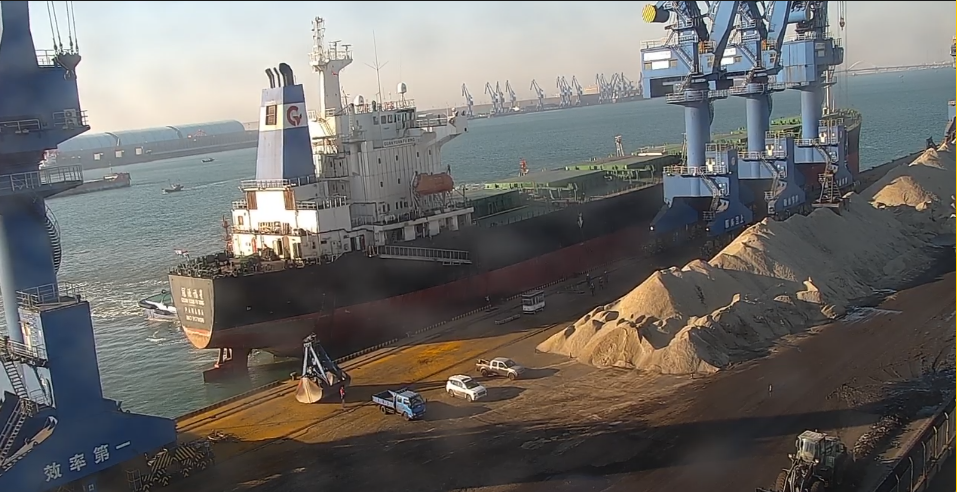 Port frontage prepared for bulk cementitious material exports